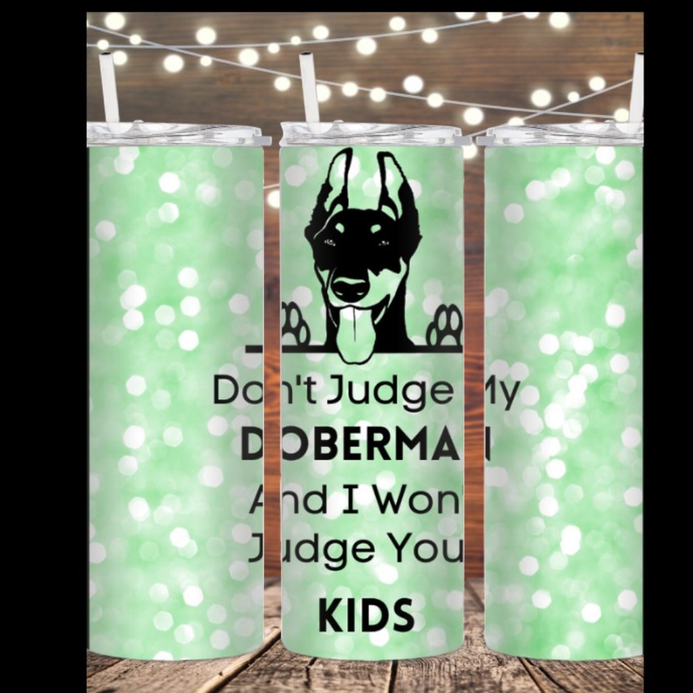 20 oz Skinny Doberman Tumbler